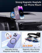 Car Phone Mount for Toyota Tundra 2007-2013 /Sequoia 2008-2013 Accessories | Custom Air Vent Magnetic Phone Holder with Magsfe Fixed Clip Hands Free 360° Rotation Phone Stand for All 4-7'' Smartphone