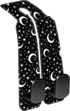 1 Pack Car Seat Headrest Hooks for Purses and Bags White Stars and Moons Bag Purse Holder for Car with Double Metal Hooks Car Purse Hanger Hanging Accessories