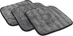 Gauntlet Car Drying Towel, Ultra-Absorbent 70/30 Blend Korean Microfiber, Dries Vehicles Faster Without Scratching, 900 GSM, 12x12 Inches, Ice Grey/Grey, 3-Pack