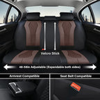 Coverado Car Seat Covers, Seat Covers Full Set, Coffee Car Seat Cover, Auto Seat Covers Front Seats Rear Seat Cover, Luxury Car Seat Cushion,Leather Seat Cover Seat Protector Universal Fit Most Cars