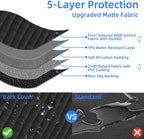 Deluxe Dog Seat Cover for Front Seat-More Durable Waterproof Front Seat Protector, High Heat Resistant and Nonslip Front Seat Cover for Dogs Kids, Universal Size (Black,1 Pack)