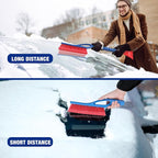 3-Piece Snow Removal Kit, 47" Detachable Snow Shovel, 27" 2-in-1 Ice Scraper & Snow Brush Tool, Separate Snow Scraper for Car, Truck, Driveway, and Winter Conditions, Storage Bag Included