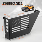 Metal Front Door Pocket Storage Box Compatible with 2007-2018 Jeep Wrangler JK JKU 2/4 Door, 2 PCS Interior Storage Expansion Accessories for Jeep Saggy Net Replacement