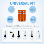 Tire Valve Stem Caps 8 Pack, Aluminum Tire Valve Caps with Plastic Liner, Corrosion Resistant Leak Proof Air Valve Caps, Universal Valve Stem Caps for Cars, Trucks, SUVs, Motorcycles and Bikes