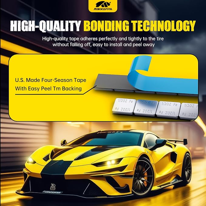1/2oz Adhesive Stick on Wheel Weights, Chrome 0.5oz, 12oz/Box | 24PCS, 12oz/Box, Low Profile Easy to Peel, For Cars, Trucks, SUVs, Motorcycles, RC Cars, OEM Quality