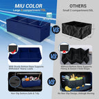 Trunk Organizer for Car, Car Organizer, Sturdy Trunk Organizer for SUV, Non-Slip Bottom, Storage Organizer for Sedans, Van, Jeep, Grocery, Large 3 Compartments, Blue 32"×13"×10.6"