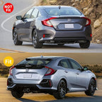 Window Visors for Honda Civic Hatchback 2016-2021 (Not fit Sedan), Rain Guards Shield Vent Deflector Shade Dark Smoke 2017 2018 2019 2020, Tape-On, 4PCS