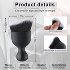 Car Detailing Brushes, Car Interior Dust Sweeping Soft Brush, Soft Bristles Brush Cleaning Tool for Automotive Dashboard, Air Conditioner Vents, Computer, Scratch Free(Black with White)