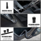 Car Cleaning Kit, Car Vacuum Interior Detailing Cleaner Kit with High Power Handheld Vacuum, Brush Set, Windshield Tool, Duster, Towels, Complete Car Care Tools for Women (Black)