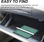 Car Registration and Insurance Holder, Vehicle Glove Box Car Organizer Men Women Wallet Accessories Case for Cards, Essential Document, Driver License, Dark Green