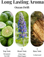 Ocean Drift Car Air Fresheners, 2 Packs, Hanging Car Diffuser | IFRA Certified Car Odor Eliminator