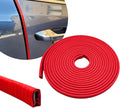 16.4Ft(5M) Car Door Edge Guards, Car Door Protector, U Shape Edge Trim Rubber Anti-Collision Seal Protector, No Glue Required Auto Entry Guard Seal Strips Fit for Trucks SUVs Sedans (Red)