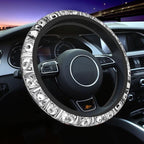 Sexy Lewd Face Anime Steering Wheel Cover Anime Car Accessories for Men Women with Car Coaster, 15 Inch Anti-Slip Car Steering Wheel Covers Universal Fit