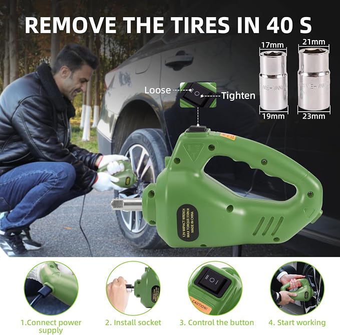 Portable 5 Ton 12V Electric Car Jack Kit Hydraulic Floor Jack with Impact Wrench Tire Inflator Pump for Vehicle Emergency Repair Kit 11023lbs