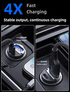 65W USB C Car Charger Fast Charging，12V USB Outlet Accesorios para Carro，Cigarette Lighter USB Charger，Car Phone Charger for iPhone/17/16/15/14/13 Samsung S25 S24 S23Google Android