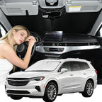for Buick Enclave 2018-2024 2025 Windshield Sun Shade - 4 Layers Car Sunshades for Front Windows Shade Cover Custom Fit Enclave Sun Visor 250T Retractable Shade Blocks UV Rays Car Accessories