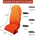 Waterproof Car Seat Cover for Front Seats, Protector for Cars SUVs Trucks, Sweat Towel Seat Covers Bucket for Gym,Workout,Beach,Hiking,Running Swimming(Orange, 1PC)