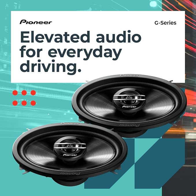 G-Series TS-G4620S 4” x 6” 2-Way Speakers (Pair) – 210W Max, Balanced Sound + Smooth Treble, Great Stock Replacement, High-Efficiency Speaker Designed for OEM Power