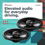 G-Series TS-G4620S 4” x 6” 2-Way Speakers (Pair) – 210W Max, Balanced Sound + Smooth Treble, Great Stock Replacement, High-Efficiency Speaker Designed for OEM Power