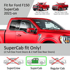 Voron Glass in-Channel Extra Durable Rain Guards for Ford F150 2021-2026 SuperCab, Window Deflectors, Vent Window Visors, 4 Pieces - 200908