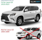 in-Channel Incredibly Durable Rain Guards for Lexus GX 2010-2023, Original Window Deflectors, Vent Window Visors, Vent Deflector, 4 pcs. - 610482