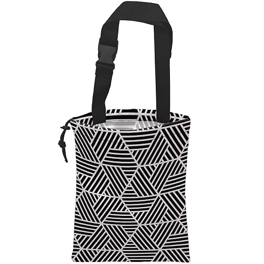 Car Trash Bag Hexagonal Geometric Car Garbage Bag Hanging Car Trash Can for Back Seat with Drawstring, Waterproof Garbage Bags for Car Accessories Vehicle Travelling Camping Outdoor