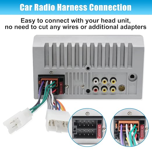 Wiring Harness Replacement for Toyota Corolla Camy RAV4 Highlander ISO Radio Wire Cable Car Stereo Power Speaker Adapter | 16Pin Car Radio Wire Harness Adapter Compatible Corolla Camy RAV4 Highlander Prius 4Runner Tundra Factory Radio Connector