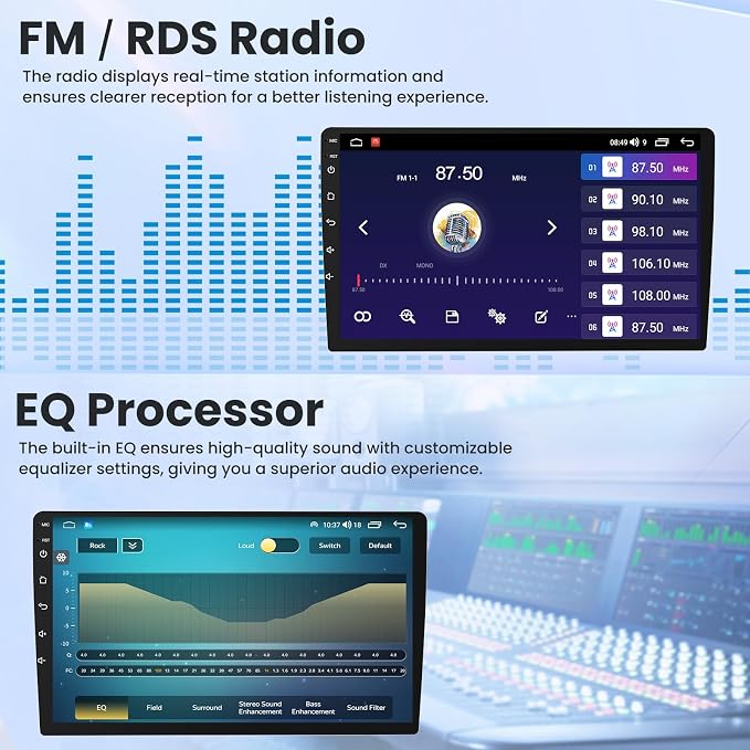 Car Radio Stereo for Jeep Compass Patriot 2010-2016, Android 13, [4Core+64GB] 10 inch Touch Screen Upgrade, CarPlay/Android Auto/SWC/Bluetooth/5GWiFi/GPS/FM/Backup Camera
