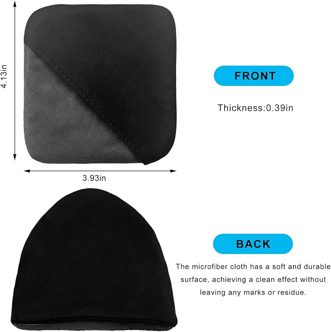 2 PCS Car Screen Cleaner, Microfiber Auto Screen Cleaning Pad, Foldable Touch Screen Cleaner Cloth for Vehicle Dashboard LCD Display, Car Cleaning Kits (Triangle+Square)