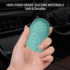 ME.FAN Car Coasters for Cup Holders [4 Pack] - 2.75in Silicone Auto Mug Mats - Universal Non-Slip Recessed Car Interior Accessories Teal Blue