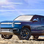 Custom Fit Rivian R1T Windshield Sunshade for 2022-2023 2024 2025 Rivian R1S/R1T Accessories Front Window Sun Shades Shield Cover for Windshield Foldable 210T Sun Visor Protector Blocks UV Ray