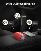 Power Inverter DC 12V to AC 110V - 300W Car Plug Adapter Outlet with 4.8A Dual USB Fast Charging Port - Car Charger Cigarette Lighter Adapter for Phone, Laptop on Road Trip - Aluminum Housing