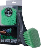 Wheelie All Exterior Surface and Wheel Brush, Wheel Cleaner Brush with Soft Bristles, Safe Cleaning of Rims, Tires, and Exterior Surfaces on Cars, Trucks, Motorcycles, RVs, & More, Green