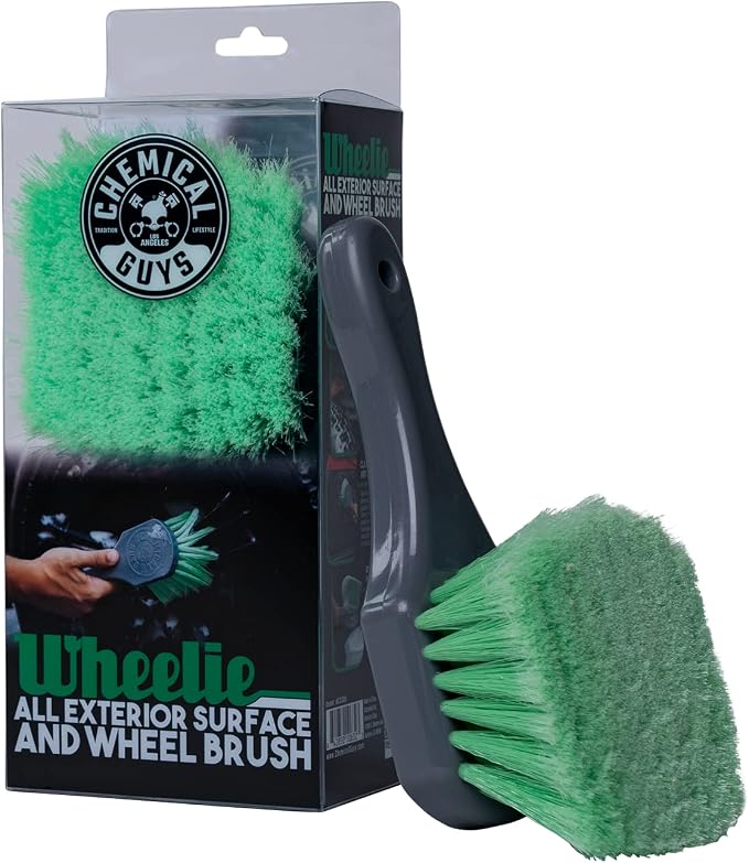 ACCG08 Wheelie All Exterior Surface and Wheel Brush (Safe for Cars, Trucks, SUVs, RVs, Motorcycles, & More) Green (Pack of 12)