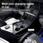 200W Car Fast Charging Station,6 Ports, Compatible with MacBook pro/Air/M5 M4 M3 M2 M1/Dell/Lenovo/HP,for iPhone 17/16/15 Series,Samsung Galaxy S26/S25 Ultra/S24 Series and More