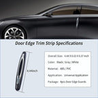 4PCS Car Door Edge Guards,Anti-Scratch Car Door Protector Trim Strip with Self Adhesive for Car Decor,Universal Exterior Car Accessories Door Guards for Cars Trucks SUVs (Black)