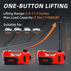 Electric Car Jack Quick Lifting Safe and Portable with Tire Inflator and LED Light Complete Set of Accessories 12V Hydraulic Floor Jack