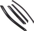 WD2-806B Dark Smoke 4 Pcs Set Window Visor (Outside Mount) Deflector Rain Guard Compatible with 2017-2018 Hyundai Grand Santa Fe, Santa Fe XL