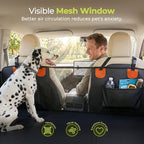 Back Seat Extender for Dogs, Hard Bottom Dog Car Seat Cover, Upgraded Waterproof PU Leather, Easy to Clean, Anti-Scratch & Durable Hammock for Full Size Trucks, Holds 400lbs