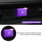 Polodunn for Honda Civic 2022-2025, for Accord/HRV/CRV 2023-2025, for Acura Integra 2023 2024 - Hazard Warning Light Push Button Cover, Emergency Flashers Trim Accessories (Purple)