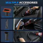 20V Car Vacuum & Air Inflator, Dual Function High Power Handheld Cordless Vacuum with 18000pa Suction Power for Car Cleaning, Household Dust Removal, Inflation