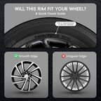 Black 22" Rim Protector, Aluminium Alloy Wheel Protection Ring, Wheel Rim Protector Strips for Curb Rash Prevention, Universal Wheel Accessories for Cars, Trucks, SUVs & Tesla All Models, 4PCS