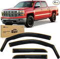 in Channel Window Deflectors for Chevy Silverado/GMC Sierra 1500 Crew Cab 2014-2018,Silverado/Sierra 2500HD-3500HD Crew Cab 2015-2019 Rain Guards,Vent Window Visors-4pcs