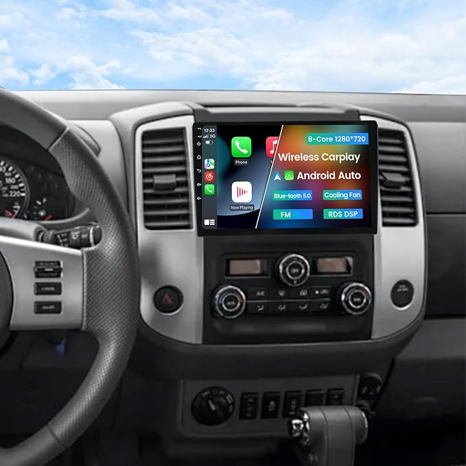5GWiFi Upgrade Stereo Radio for Nissan Frontier SV 2013-2020 - 8-Core Wireless Car-Play Android Auto GPS Navigation - 2GB RAM 64GB ROM 9 Inch Touch Screen Blue-Tooth RDS FM DSP SWC Camera | 9 Inch 8-Core Wireless Car-Play Android Auto G...