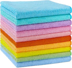 AIDEA Microfiber Cleaning Cloth, 10PK, Cleaning Rags, 11.5"×11.5" | Microfiber Towels for Cars, Lint Free Cloth, Dusting Cloth for Home, Window, Cleaning Supplies