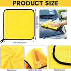 60 Pcs Microfiber Towels: 16"x16" Microfiber Drying Towels Bulk Micro Fiber Car Cleaning Cloth for Cars Drying Washing Polishing Cleaning Household Supplies (Black,Yellow)
