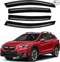 Window Visors Rain Guards for 2018-2023 Subaru Crosstrek/2017-2023 Subaru Impreza Hatchback Accessories, Outside-Mount Tape-On Side Window Wind Deflectors Vent Visors Shades Rainproof Black