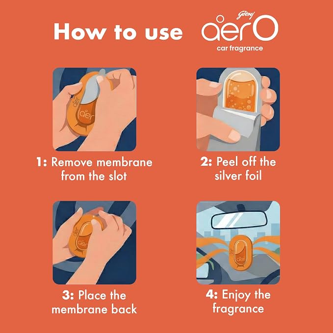 AER O Hanging Car Air Freshener Gel – Musk After Smoke, Long Lasting 30 Days, Leak-Proof Odor Neutralizer, Rear-View Mirror Car Air Freshener with Steady Freshness Technology, Pack of 4