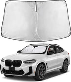 Windshield Sunshade Compatible for BMW X4 2019-2023 2024 2025, Sun Visor for Front Windshield & Window Sun Shade Cover, UV Heat Blocker & Protector, Car Accessories