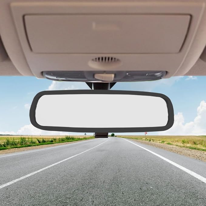 YoRise Car Rear View Mirror Protector Frame, Rearview Edge Cover (Black) | Car Rearview Mirror Cover, Car Mirror Decoration Protector Accessories for Most Cars